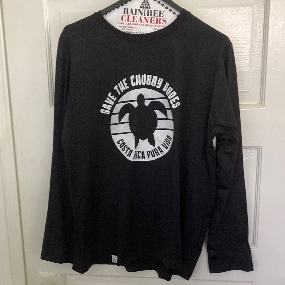 NWT Men's Hi-Tec UPF Rashguard size S small black with white design